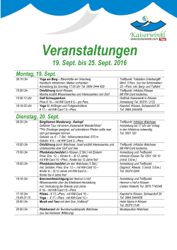 Veranstaltungen - Terrassencamping Süd-See