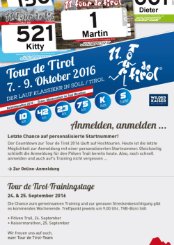 Tour de Tirol 2016 - Die Bayerische Laufzeitung