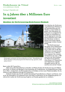 In 13 Jahren &uuml;ber 2 Millionen Euro investiert