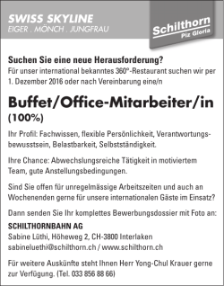 Buffet/Office-Mitarbeiter/in
