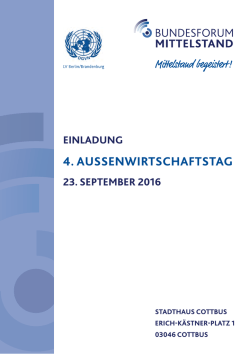 4. aussenwirtschaftstag - Bundesforum Mittelstand / Home