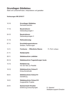 Grundlagen St&auml;dtebau