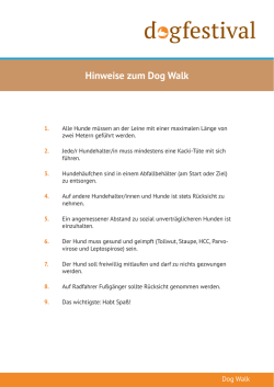 Hinweise zum Dog Walk