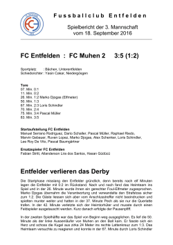 Bericht - FC Entfelden