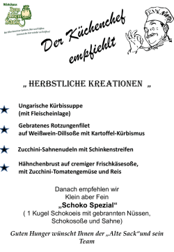 herbstkarte - Wirtshaus Zum Alten Sack