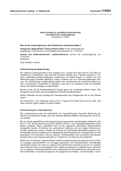 Drucksachen allgemein - Nieders&auml;chsischer Landtag