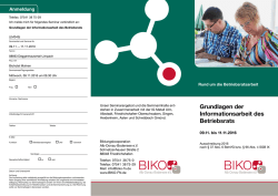 Grundlagen der Informationsarbei - Bildungskooperation Alb