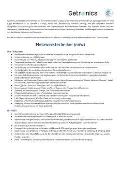 INTERNE STELLENAUSSCHREIBUNG Nr
