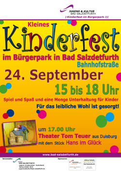 Kinderfest im Bürgerpark in Bad Salzdetfurth am 24.09.2016 von