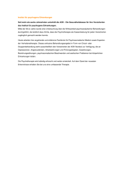 Institut f&uuml;r psychogene Erkrankungen