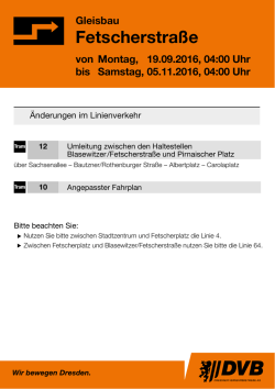 Infoflyer zur Bauma&szlig;nahme mit Kartendarstellung der