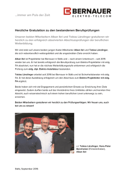 Herzliche Gratulation zu Berufspr&uuml;fungen