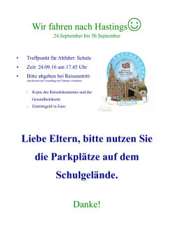 Infos zur Englandreise