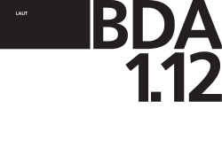 BDA 1.12.indd - Bund Deutscher Architekten