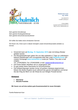 Bestellinfo und Preise 2016/2017