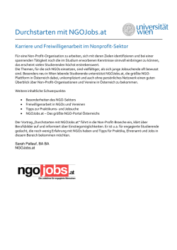 Durchstarten mit NGOJobs.at