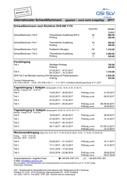 Internationaler Schweißfachmann (geplant – noch