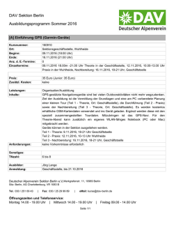 Einf&uuml;hrung GPS (Garmin-Ger&auml;te)