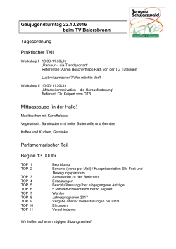 Tagesordnung - Turngau Schwarzwald