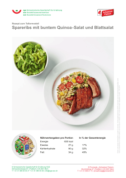 Spareribs mit buntem Quinoa-Salat und Blattsalat