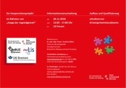 Informationsveranstaltung 30.11.2016 15:00 - 17