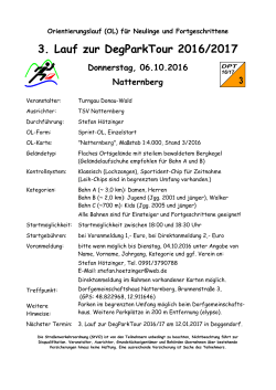 3. Lauf DegParkTour 2016/2017 - Orientierungslauf in Niederbayern
