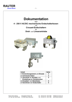 Doku 4 - 250 V AC-DC mechanische Endschalterboxen