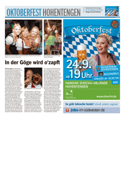 In der G&ouml;ge wird o`zapft