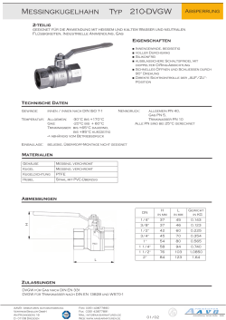 210-DVGW - Armaturen Automatisierung Vertrieb Bindler GmbH