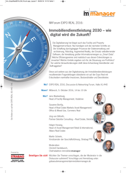 Immobiliendienstleistung 2030 &ndash; wie digital wird die Zukunft?