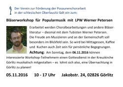 Flyer - Posaunendienst in der EKBO