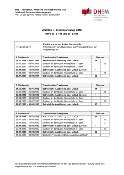 Zeitplan B 2016 - DHBW Ravensburg