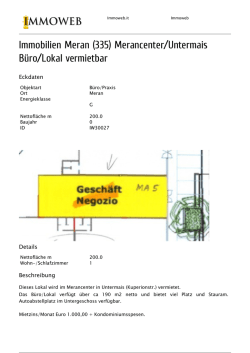 Immobilien Meran (335) Merancenter/Untermais B&uuml;ro