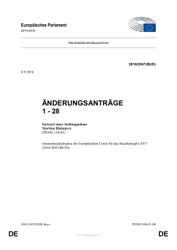 DE DE ÄNDERUNGSANTRÄGE