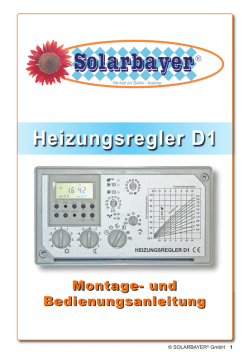 Heizungsregler D1