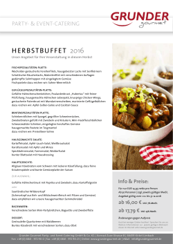 herbstbuffet 2016 - Grunder Gourmet Party