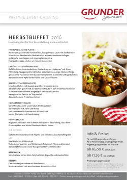 herbstbuffet 2016 - Grunder Gourmet Party