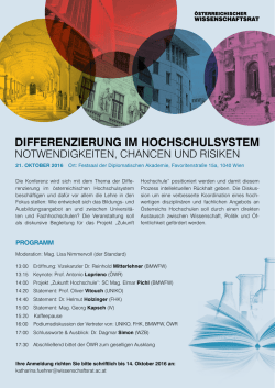 Differenzierung im Hochschulsystem