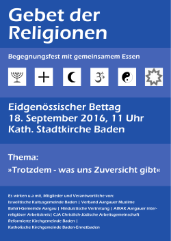 Flyer - beim Verband Aargauer Muslime