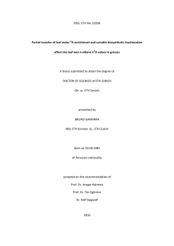 DISS. ETH No. 23286 Partial transfer of leaf - ETH E