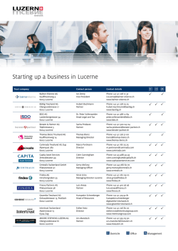 Starting up a business in Lucerne