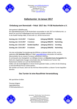 Halleturnier im Januar 2017
