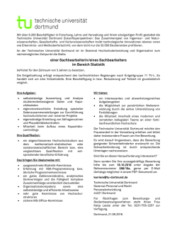 einer Sachbearbeiterin/eines Sachbearbeiters im