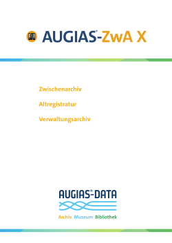 AUGIAS-ZwischenArchiv X - Prospekt - AUGIAS-Data