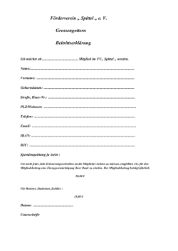 eine Beitrittserkl&auml;rung - F&ouml;rderverein Spittel e.V. Gro&szlig;engottern