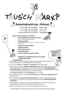 Informationsblatt Tauschmarkt