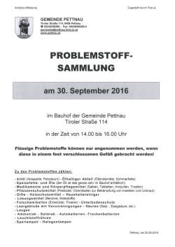 Problemstoffsammlung.