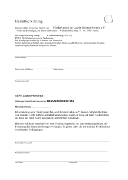 Beitrittserklärung Förderverein - Jacob-Grimm
