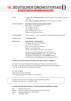 Info Teilnehmer - Deutscher Orchestertag