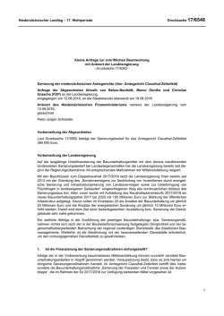 Drucksachen allgemein - Nieders&auml;chsischer Landtag